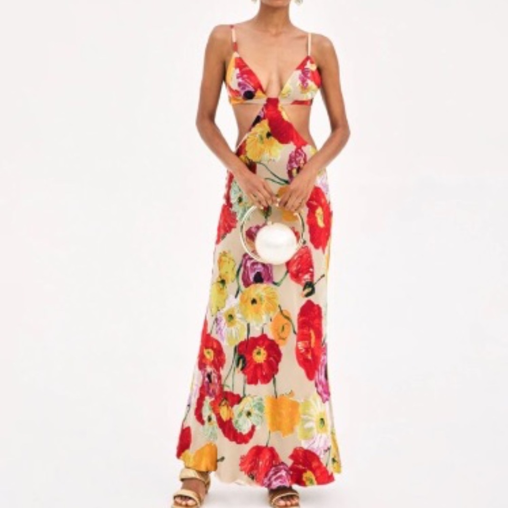 Cult Gaia Dari Gown Floral